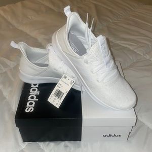 White Adidas Cloudfoam Pure Women’s size 8. Never worn. Tag and original box.